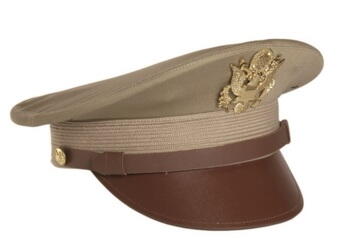 US Officer Hat, med USA's Segl, Khaki, str. S