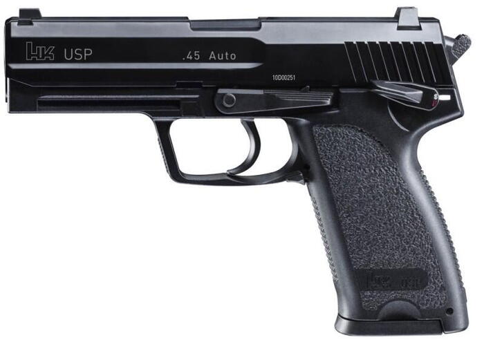 Vildt lækker full size Heckler & Koch USP grøn gas pistol fra Umarex/KWA
