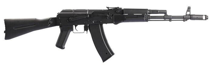 Denne hardball AK-74M er lavet i fuld metal, med en foldbar kolbe