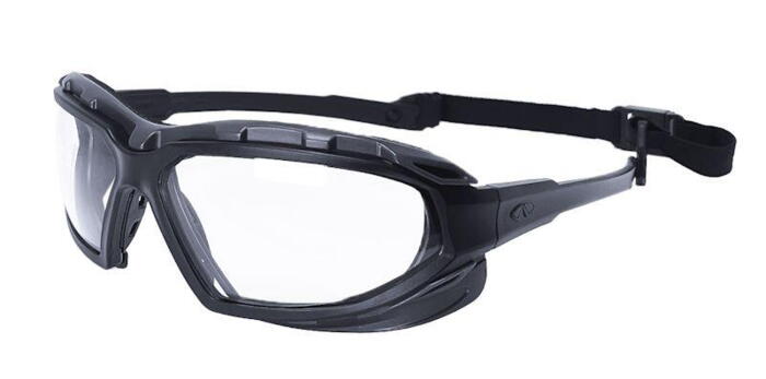 Disse briller kommer med strop, og lukker tæt om øjnene for en god beskyttelse