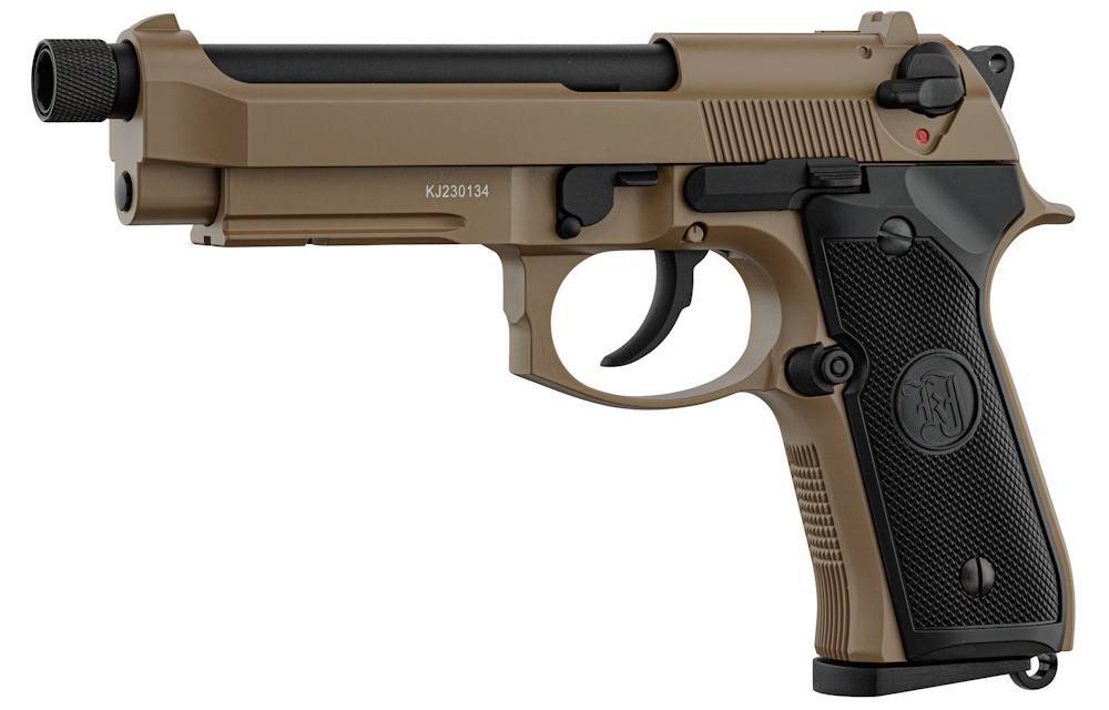 Denne pistol kommer med et yderløb der har gevind