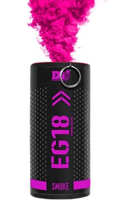 Denne røg granat kommer med pink røg, perfekt til baby shower eller hardball kamp