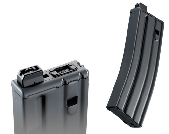 Dette er det nye 81 skuds mid-cap magasin til Evolt M4 rifler