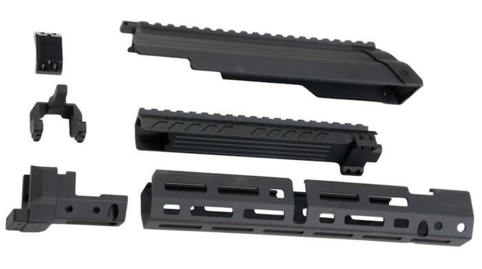 Sættet her kommer med dustcover og m-lok rail system