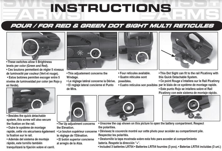 Multi-kryds rødpunktssigte instruktion