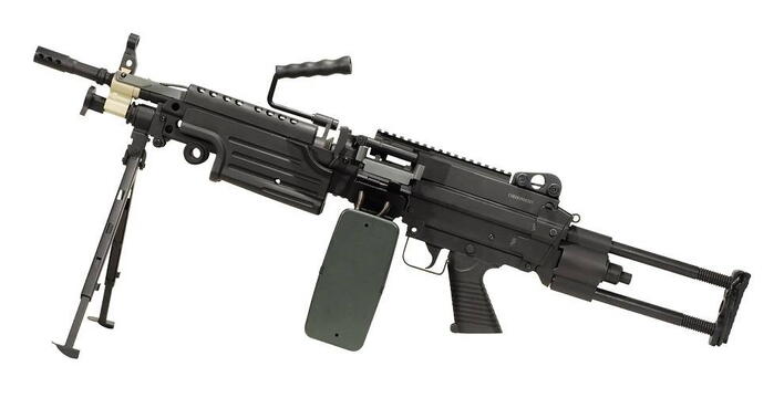 Vildt fed Light Machine Gun (LMG) FN M249 PARA kommer med AMMOBOX magasin