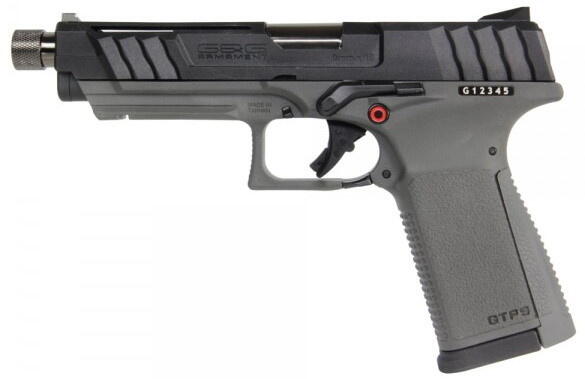 Denne lækre GTP9 grøn gas pistol fra G&G er nu også i sort/grå