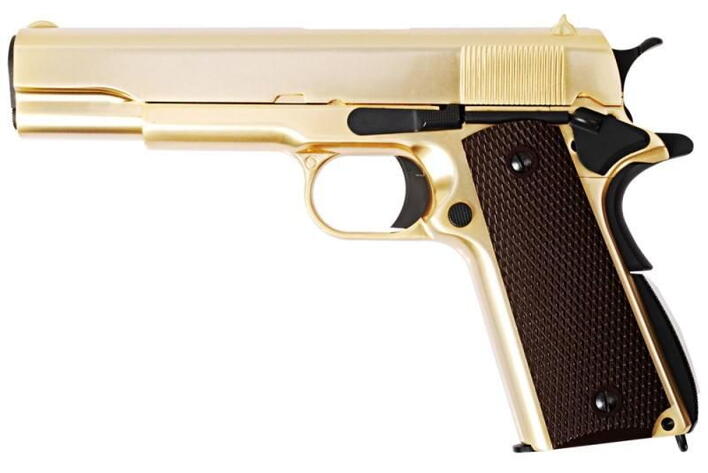 Ultra flot 24K guldbelagt 1911 hardball pistol