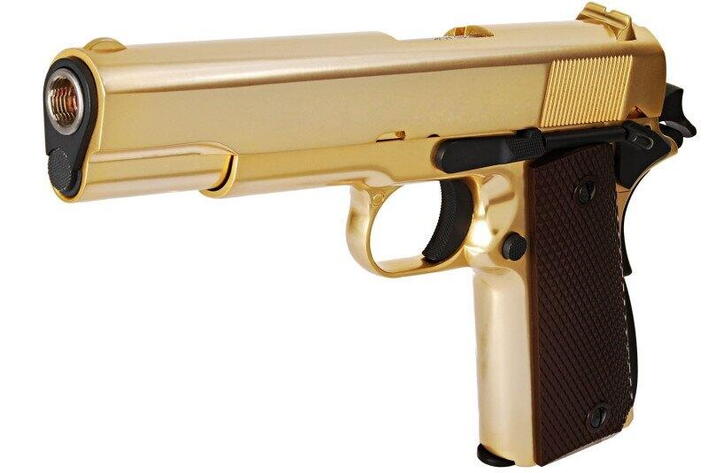 Fed 1911 softgun pistol i guld