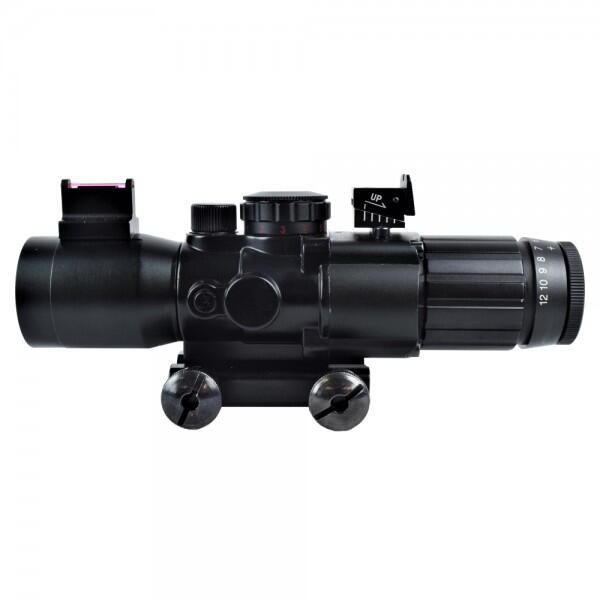 Venstre side af dette hardball scope  med lys og 3-12x zoom fra JS-Tactical