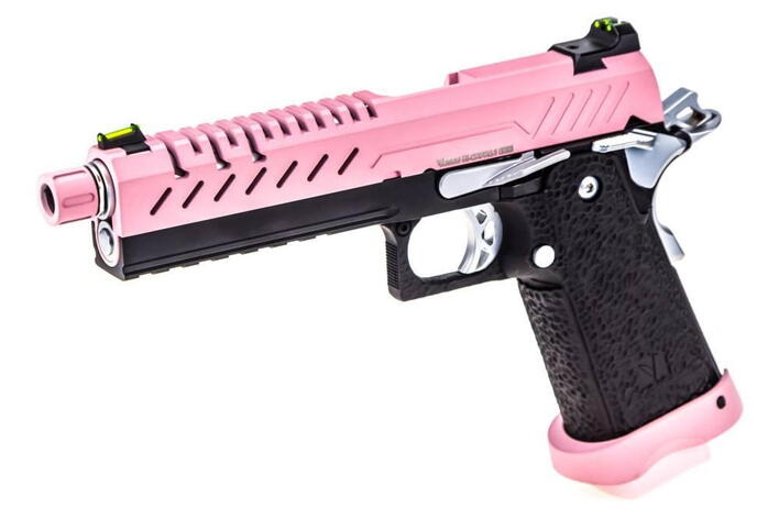 Lækker pink farve på denne vorsk hi-capa 5.1 hardball GBB pistol