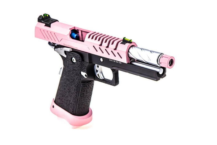 Vorsk hi-capa 4.3 gas softgun våben der er pink og sort
