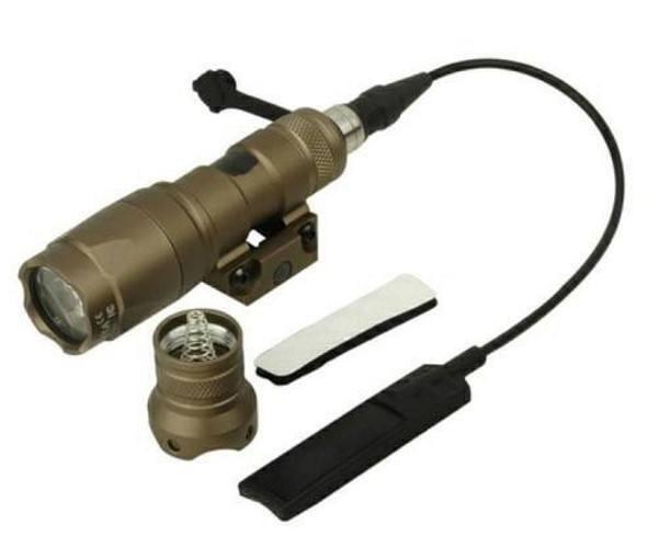 Tan 180 lumen mini scout light til airsoft våben så som M4, Taktisk Ak, SR25 osv.