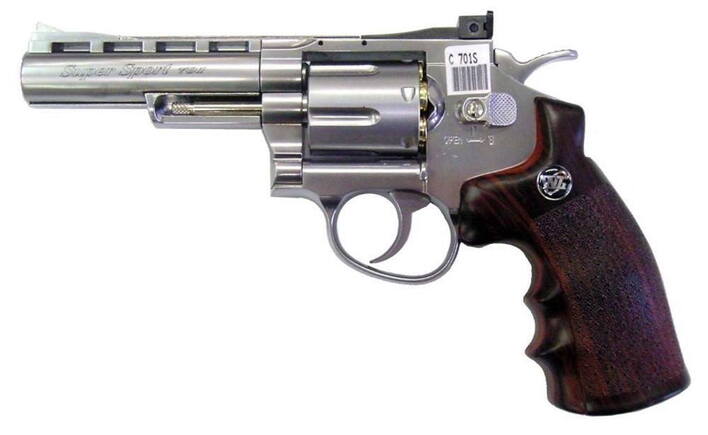 Dette er en 4" lang hardball revolver, som er lavet i sølv