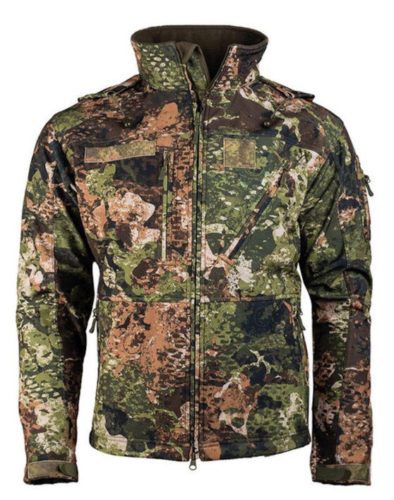 Denne jakke er lavet i tropisk camo med velcro til patches og lignende