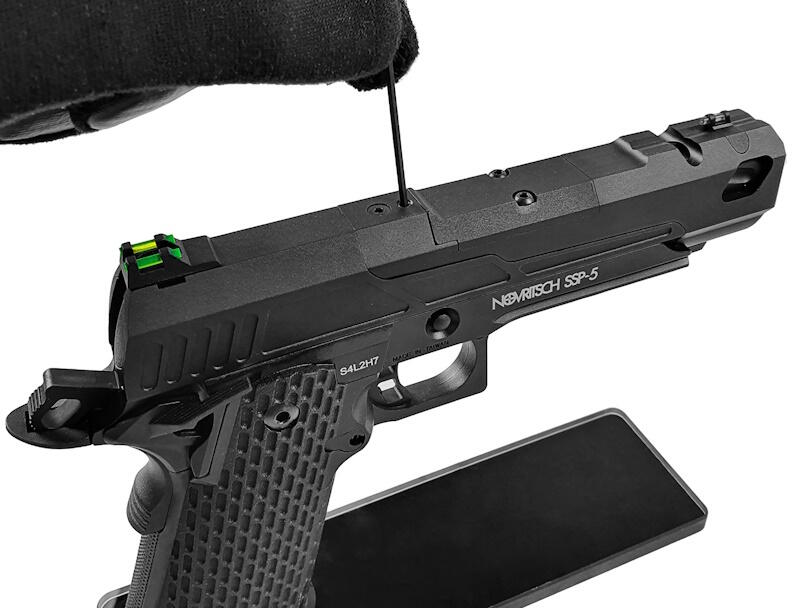 Selve pistolen har TDC mod, så hop-up er nem at indstille