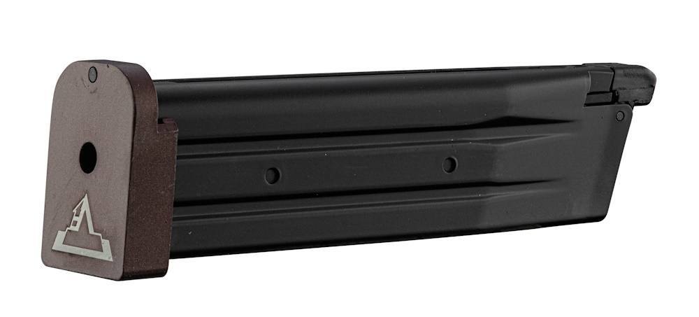 Selve magasinet kommer med en tan bundplade