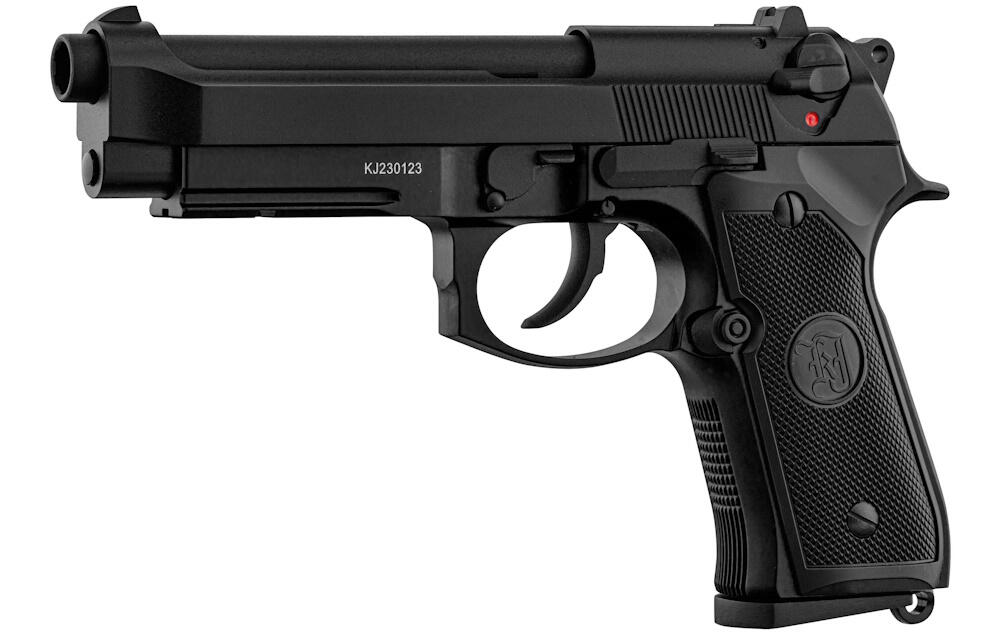 Denne pistol kommer med en rail skinne på bunden