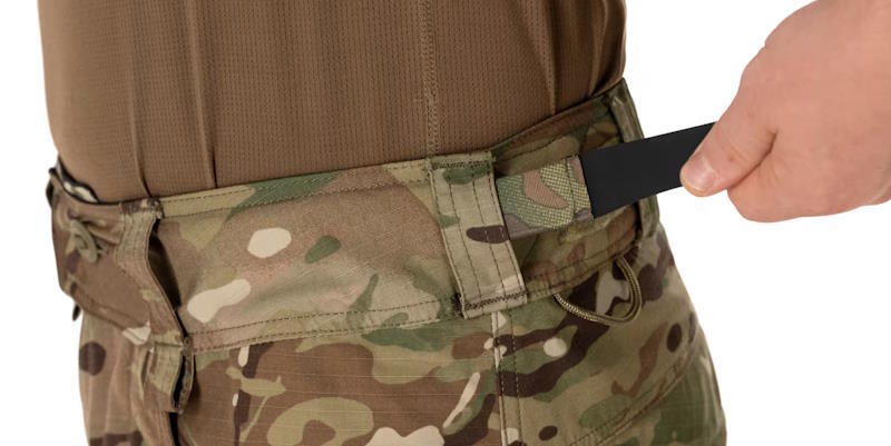 Her ses den polsteret talje med justering af bredden