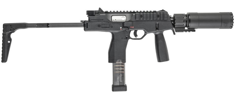 Riflen inkluderer en QD lyddæmper på enden