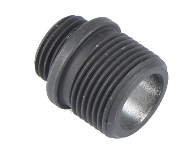 Denne adapter gør det muligt let at montere en lyddæmper på ens pistol med 11mm internt gevind