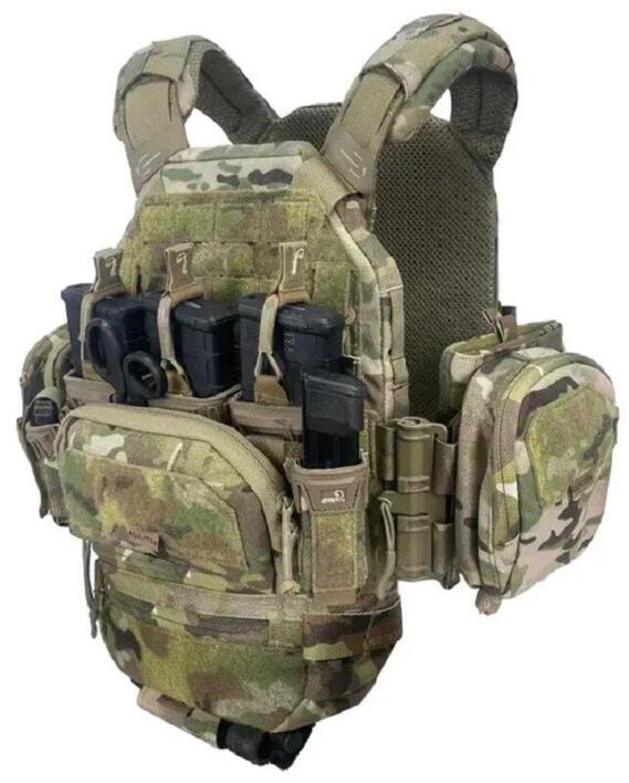 Her kan du se, hvorden den ser ud på en vest (Kommer i ranger green)