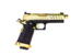 Sort og guld hi-capa 4.3 softgun håndpistol med fiberoptiske sigtekorn