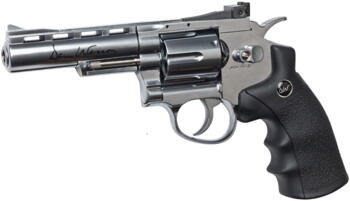 Softgun revolver pistol ASG Dan Wesson 4'' Chrome sølv Co2