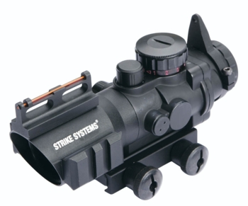 Scope, 4x32, rød/grøn kryds sigte, med fiber optik