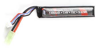 Stock Tube Batteri LiPO 7.4V 1300mAh 15C