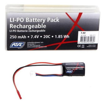 LI-PO Batteri, 7,4V 250 mAh, 20C, (HPA)