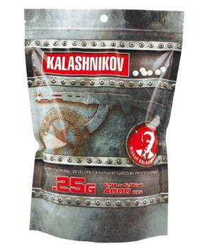 KALASHNIKOV softgun kugler 0,25g, 4000 stk.