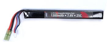 7,4V LI-PO 1300 mAh Enkeltstangs Batteri