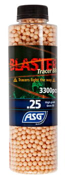 Røde Tracer Kugler, Blaster, 0,25g, 3300 stk.