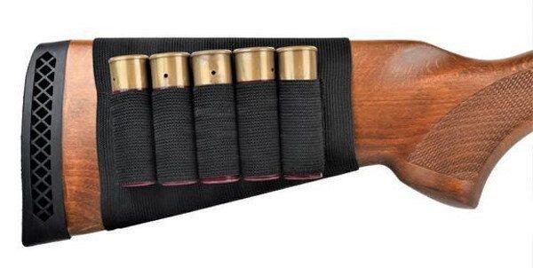 Elastisk shotgun shell holder til kolbe - Sort