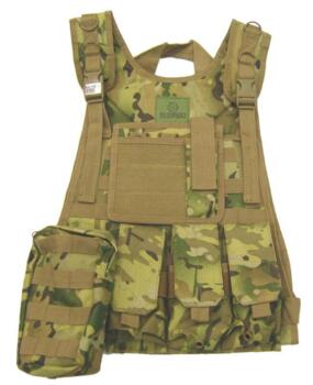 Taktisk Multicam Molle vest - med pouches
