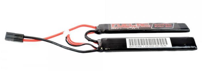 To-delt 7.4v 1600mAh 20c Lipo batteri - tamiya