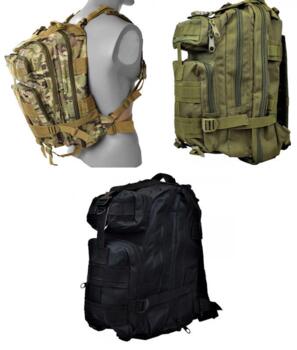 25 liters taktisk patrulje taske - Multicam/OD/Sort