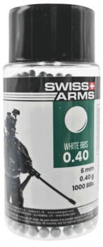 SWISS ARMS - PRECISION Kugler 0.40 gram, hvid - 1000stk