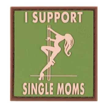 "I support single Moms" PVC Morale Patch