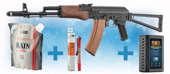 Forudbestilling: Julepakke Komplet AK74 med batteri, lader, kugler, taske