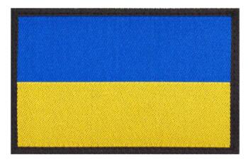 Ukrainsk Flag Patch, med Farve
